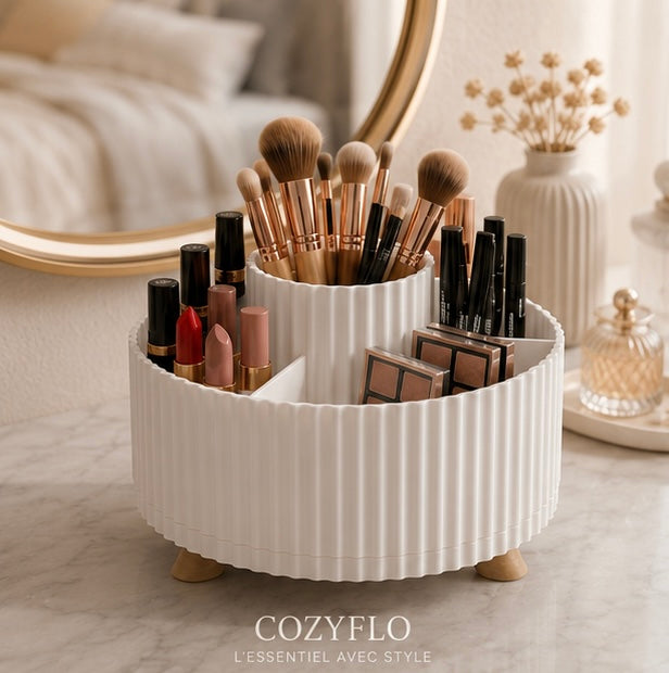 Rangement maquillage rotatif